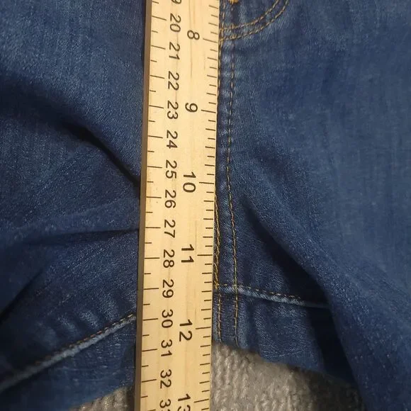 Levi's 720 High Rise Super Skinny Womens 33 Jeans Stretch Blue Denim (34x27) - Picture 7 of 12